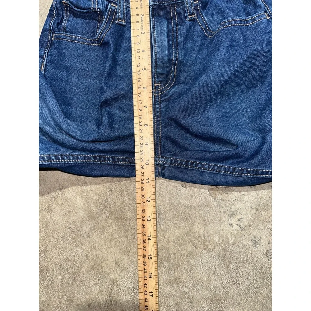 Old Navy Jeans Girls‎ Sz 10 Blue Denim High Rise Slouchy Straight Fit Stretch